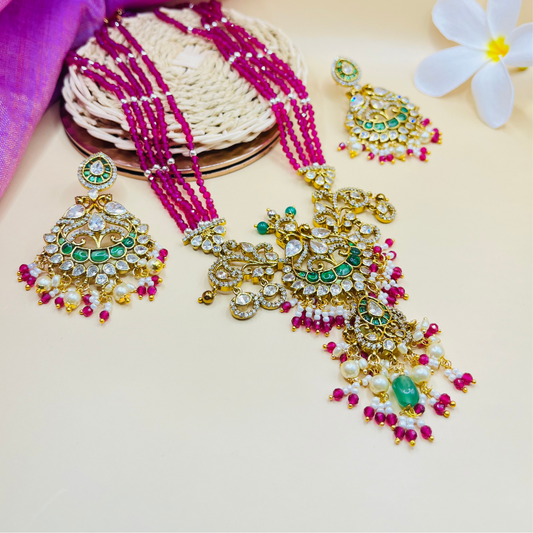 Moissanite Polki Necklace Set