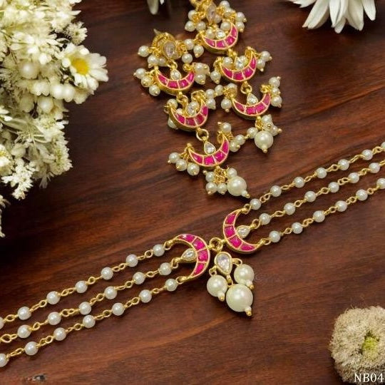 Prachi kundan Choker Pearl Necklace