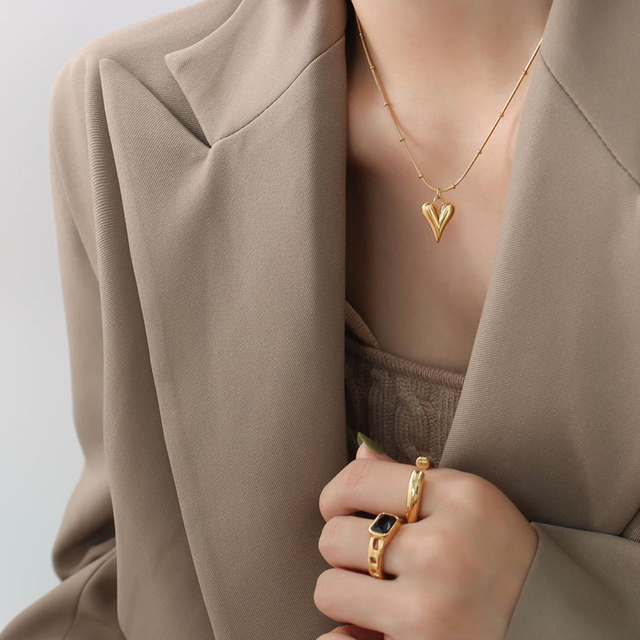 Heart Shaped Pendant Chain