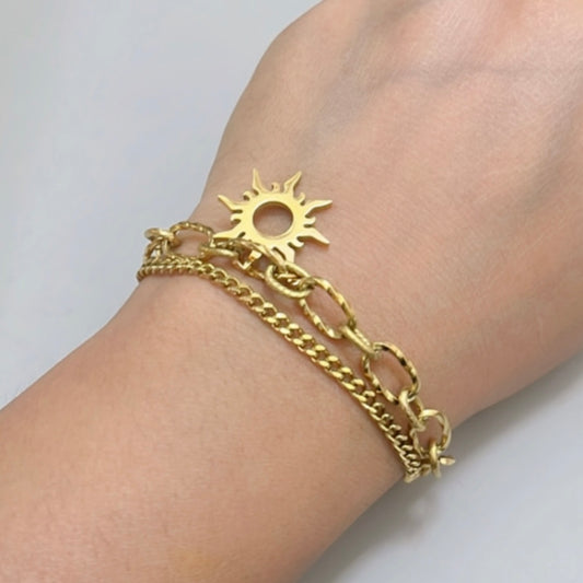 Gold Sunshine Chain Bracelet