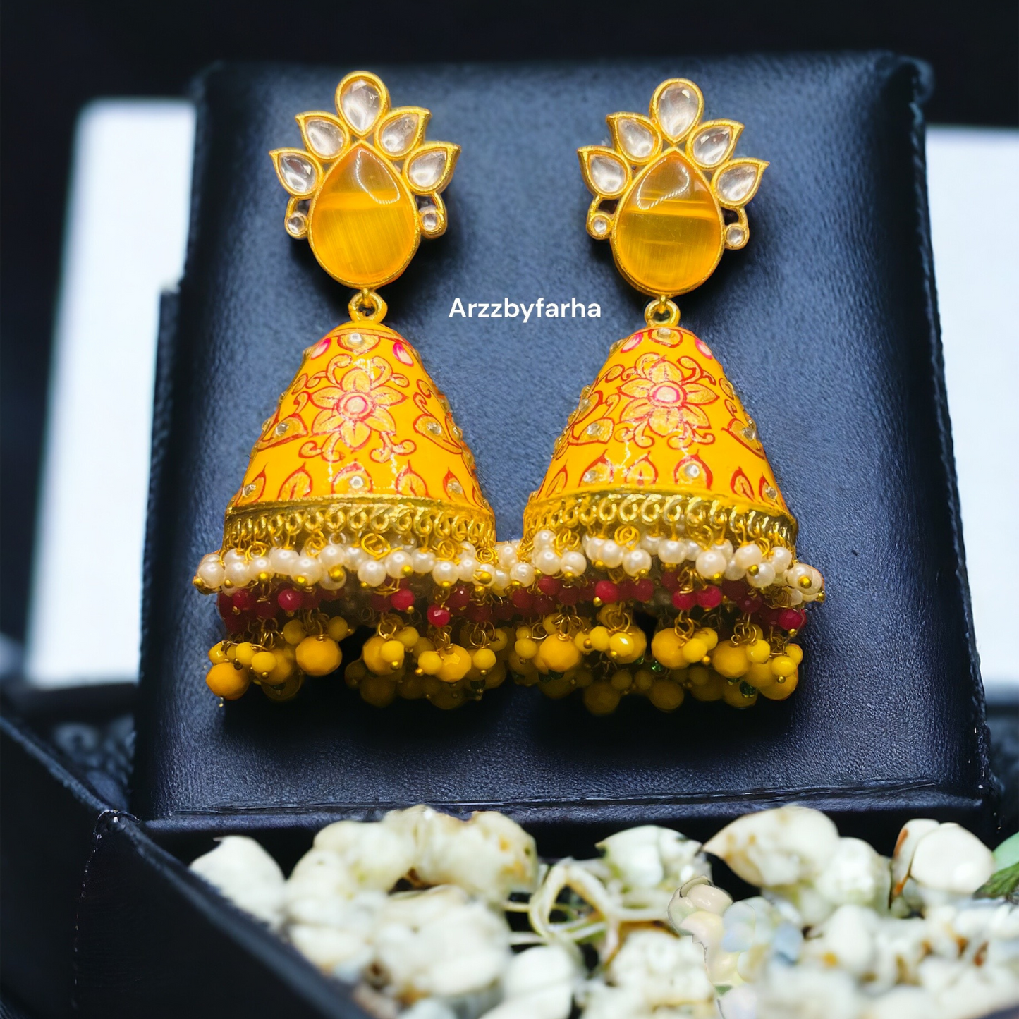 Celebrity Style Meena Jhumka Earrings