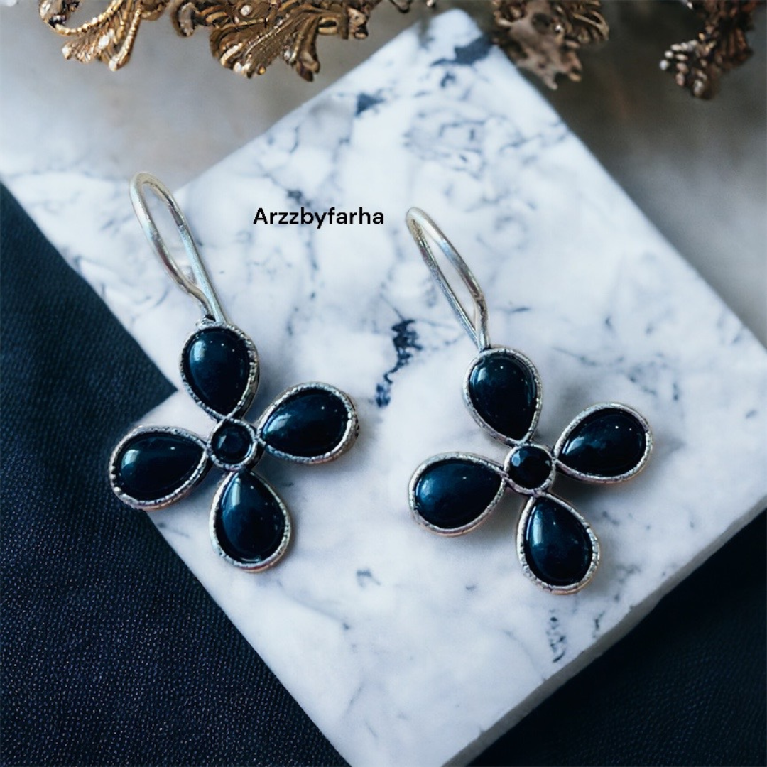 Four Stone Hook Earring
