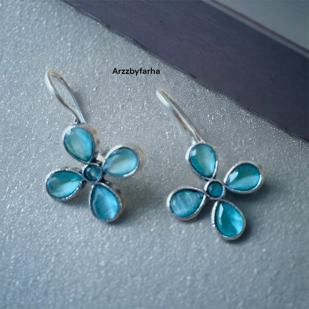 Four Stone Hook Earring
