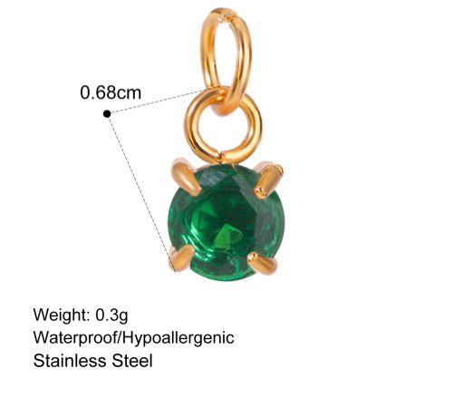 Dark Green Stone Charm Only
