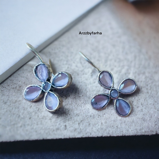 Four Stone Hook Earring