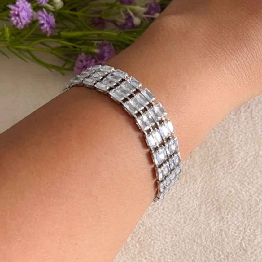 Tennis 4 Line Chain Bracelet