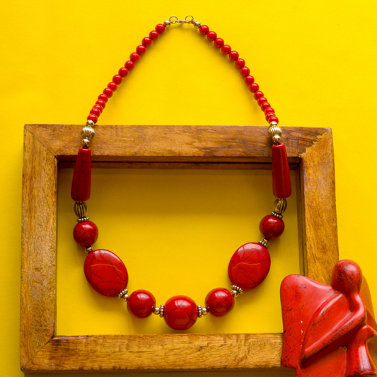 Fierce Red Mid Lenght Necklace
