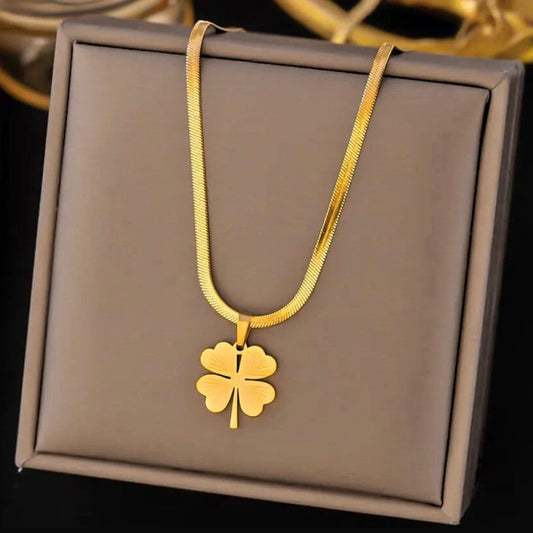 Gold Clover Chain Necklace