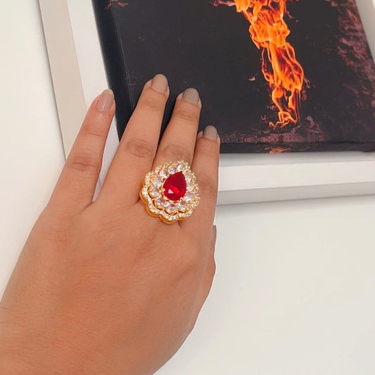 Red Stone AD Ring