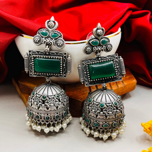 Alia Bhatt Inspired Silver Jhumka