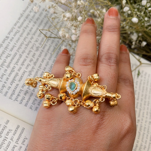 Brass Ghungroo Finger Ring