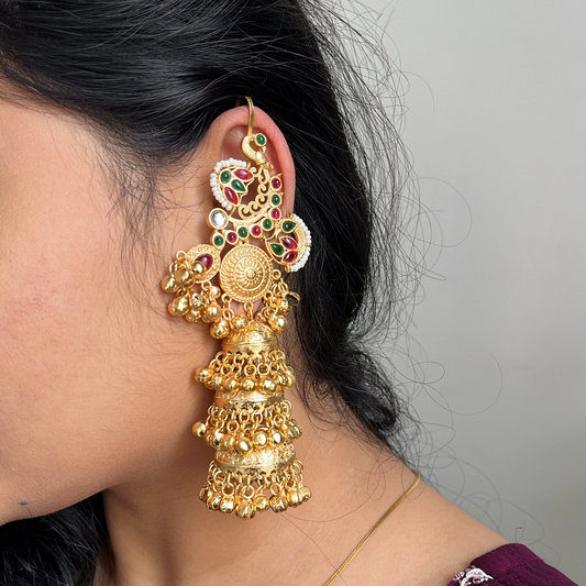 Kaan Phool Kashmiri Earrings