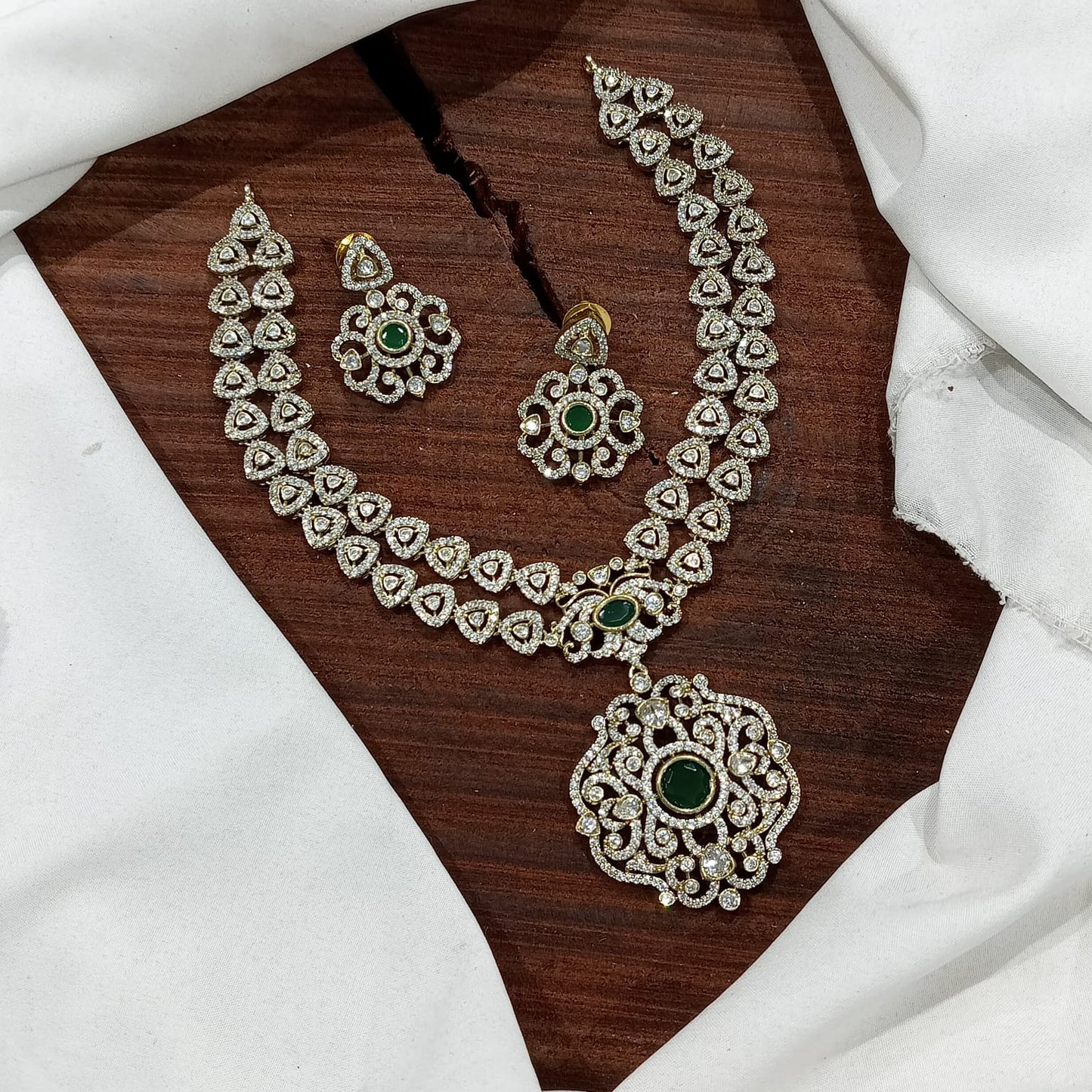 Moissanite AD Necklace Set