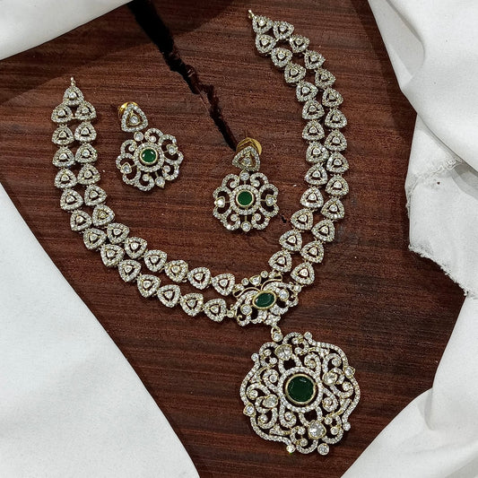 Moissanite AD Necklace Set
