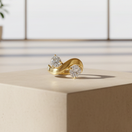 Diamond Gold Plated Ring