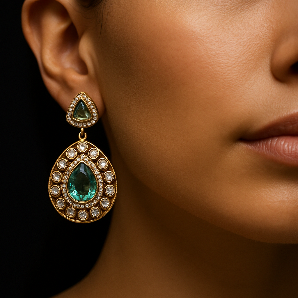 Mint Stone Necklace Set