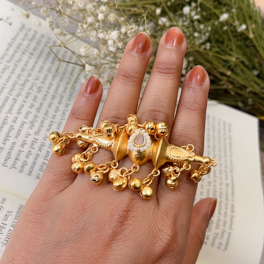 Brass Ghungroo Finger Ring