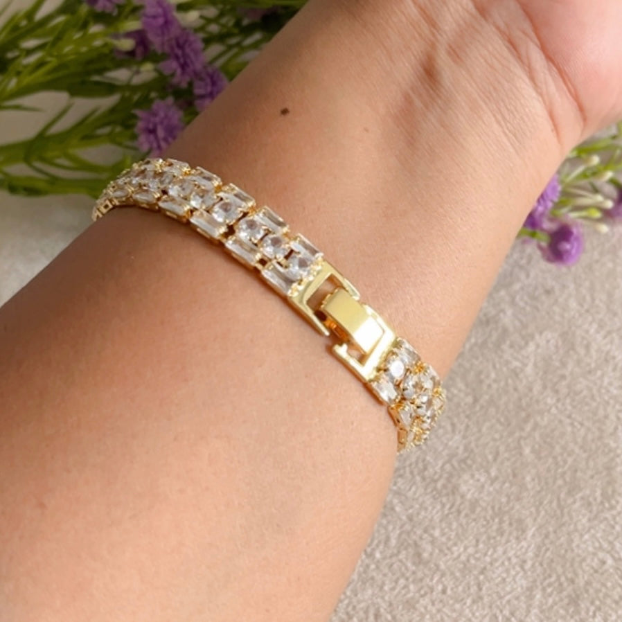 Tennis 3 Line Chain Bracelet
