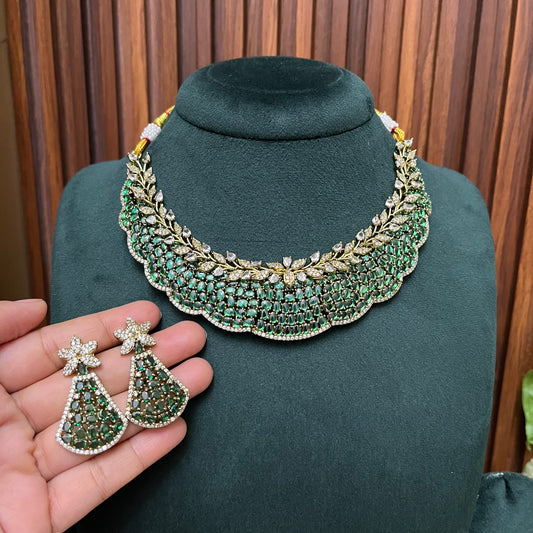Green Celeb Inspired Necklace Set