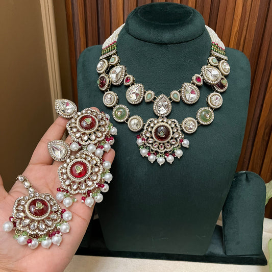 Double Layered Kundan Necklace Set