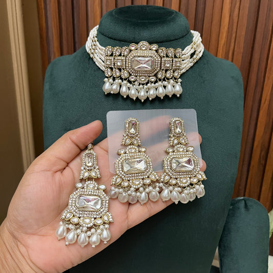 Kundan Zircon Necklace Set