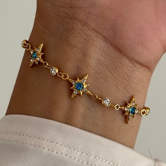 Blue Stone Chain Bracelet