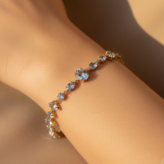 Multi Shape White Chain Bracelet