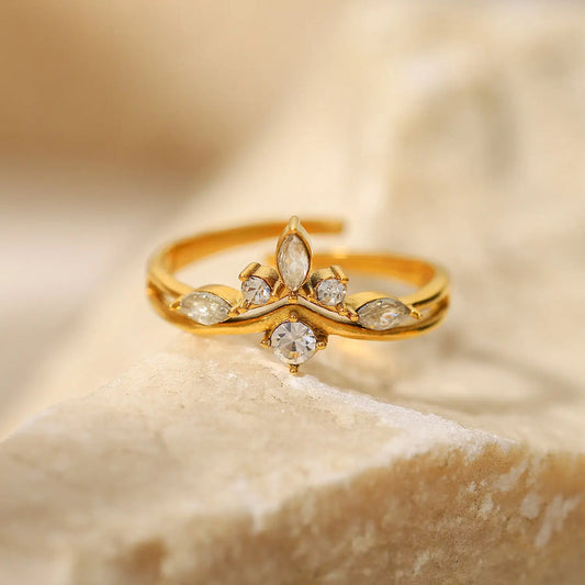 Flower Crown 18k Gold PVD Ring