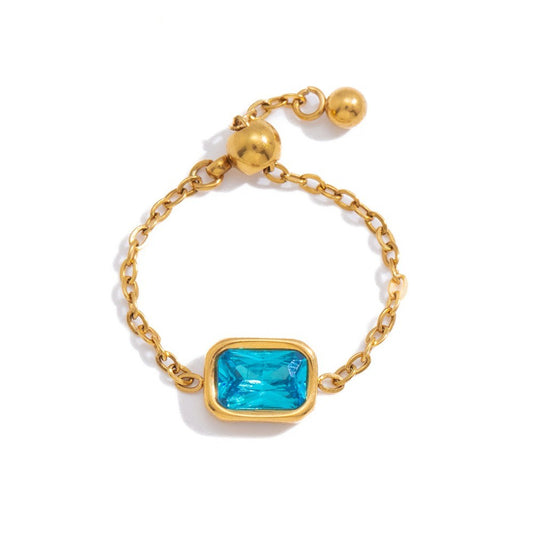 Blue Adjustable Chain Ring