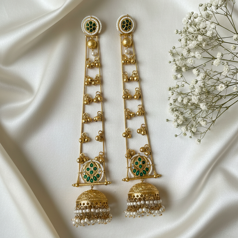 Surbhi Statement Kashmiri Earrings