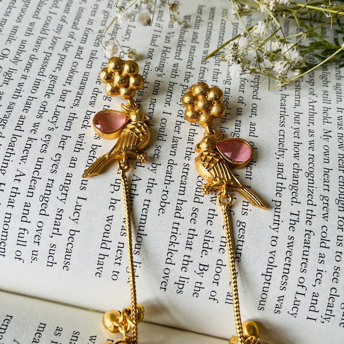 Bird Ghungroo Kashmiri Earrings