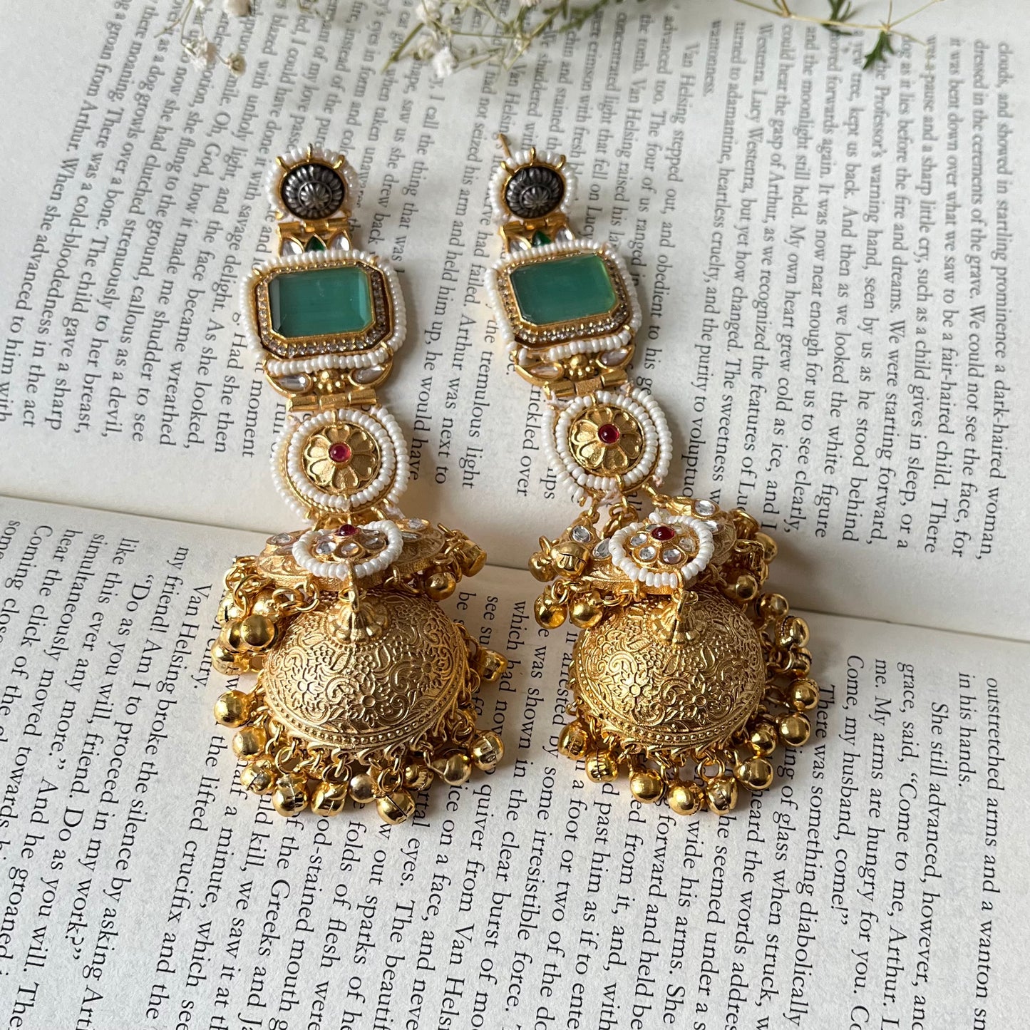 Statement Ghungroo Kashmiri Jhumka Earrings