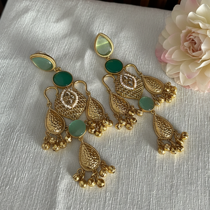 Stone Thappa Kashimiri Earrings