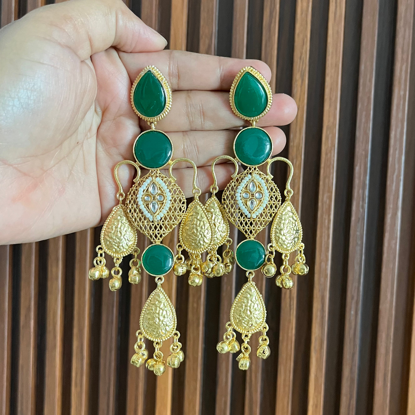 Stone Thappa Kashimiri Earrings