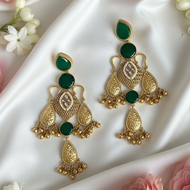 Stone Thappa Kashimiri Earrings
