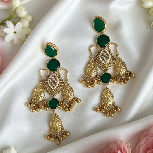 Stone Thappa Kashimiri Earrings
