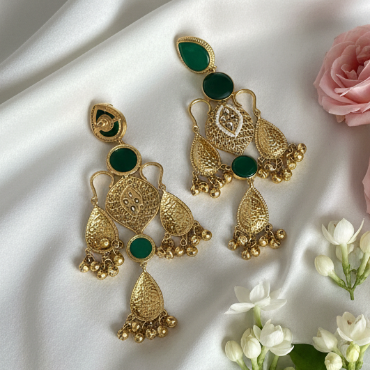 Stone Thappa Kashimiri Earrings