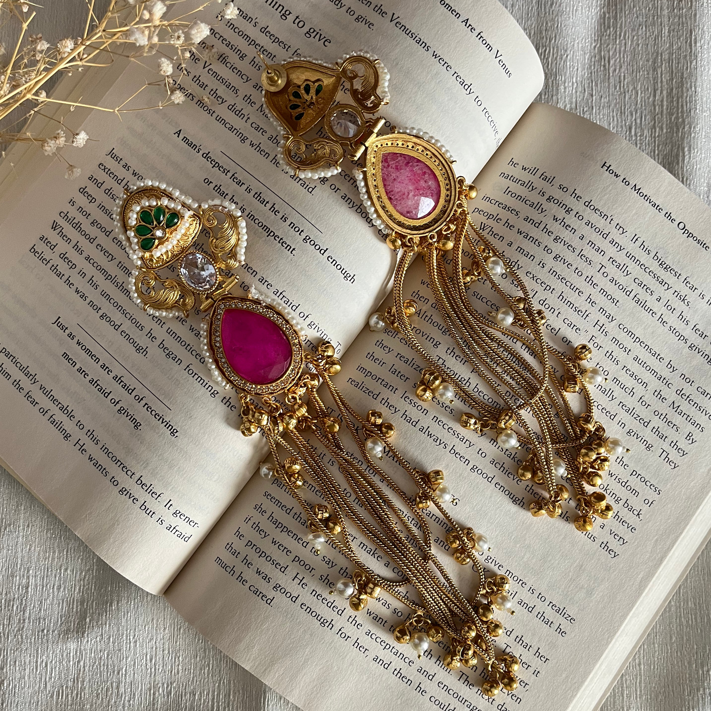 Stone Ghungroo Kashimiri Earrings