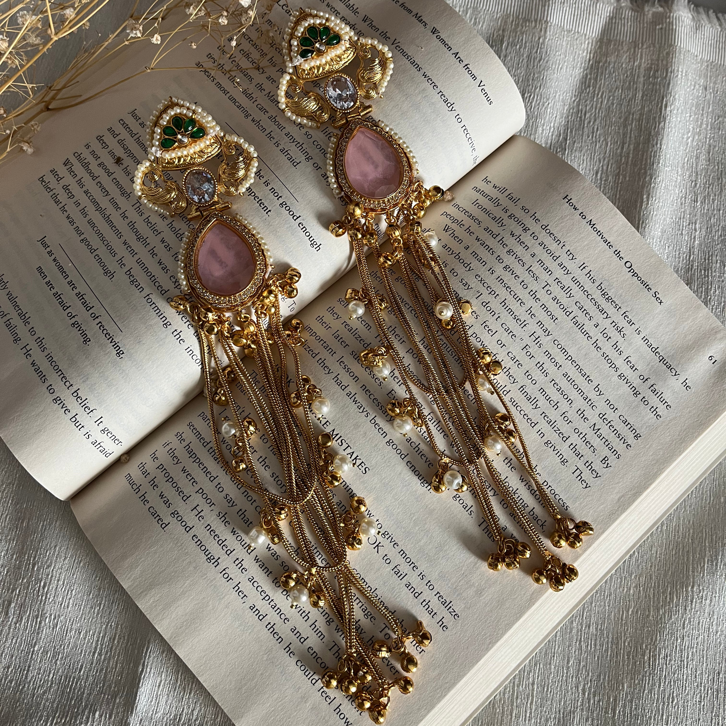 Stone Ghungroo Kashimiri Earrings