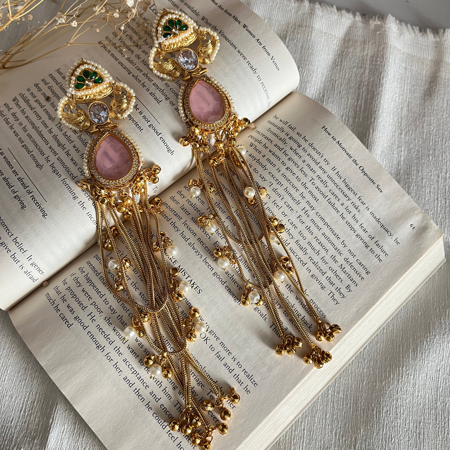 Stone Ghungroo Kashimiri Earrings