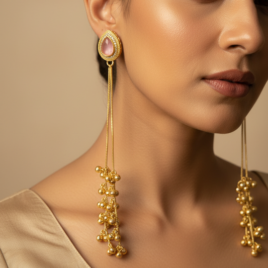 Stone Sleek Kashimiri Earrings