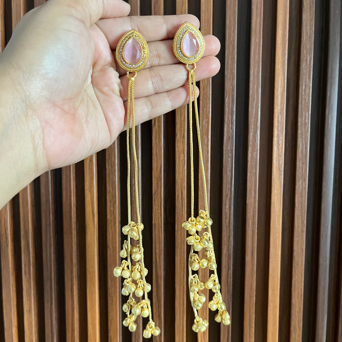 Stone Sleek Kashimiri Earrings