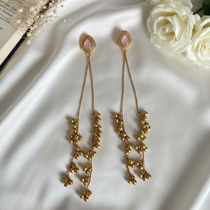 Stone Sleek Kashimiri Earrings
