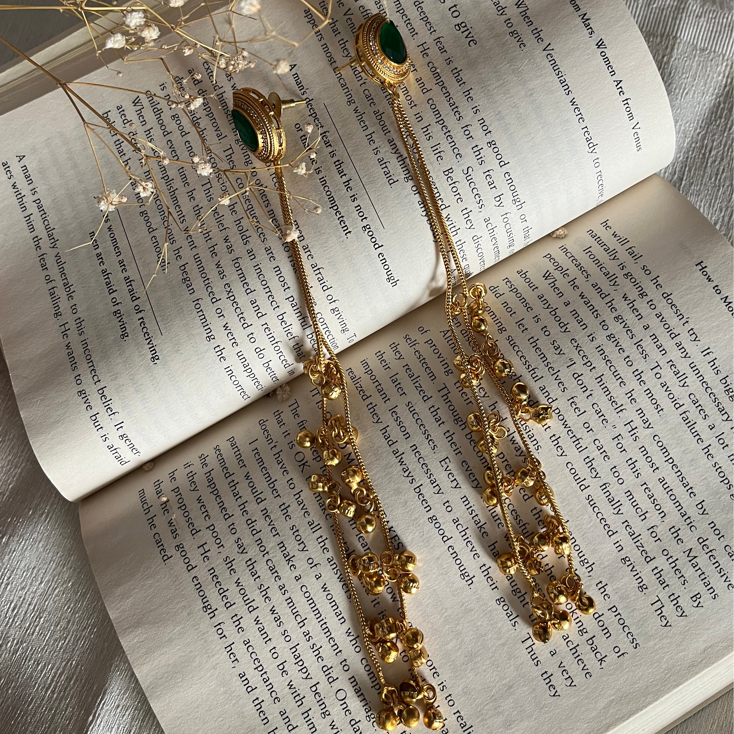 Stone Sleek Kashimiri Earrings