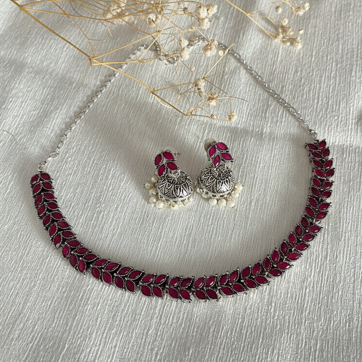 Leaf Shape Necklace Set