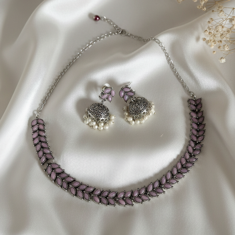 Leaf Shape Necklace Set