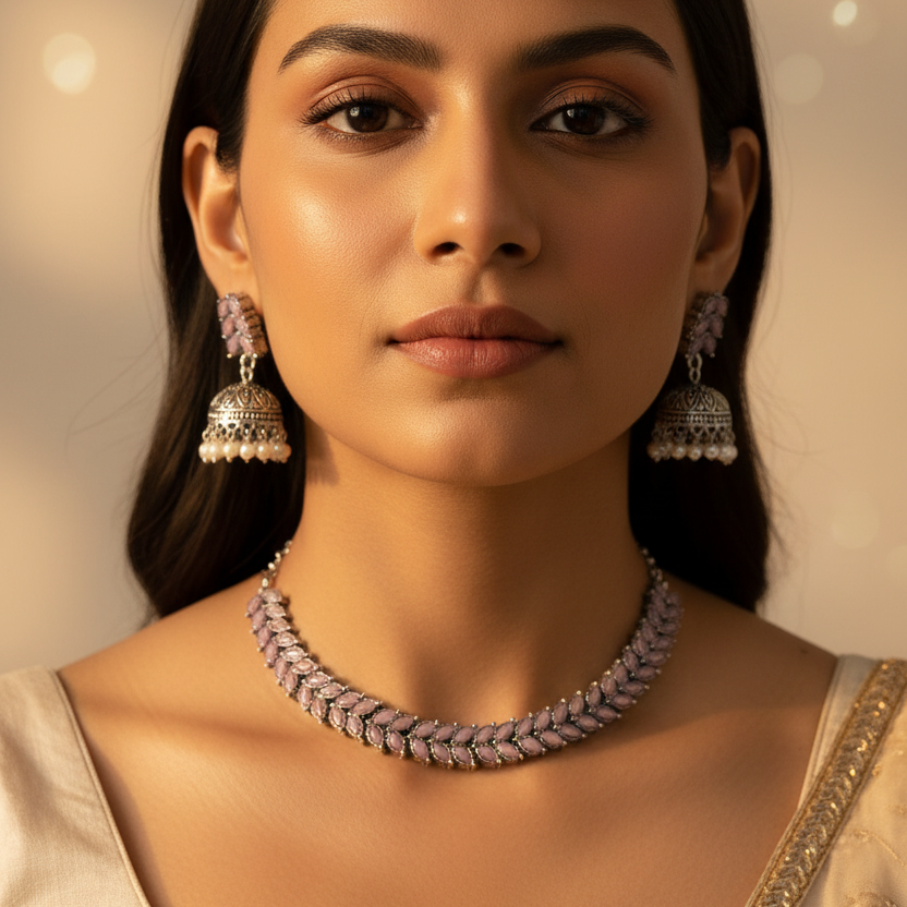 Leaf Shape Necklace Set
