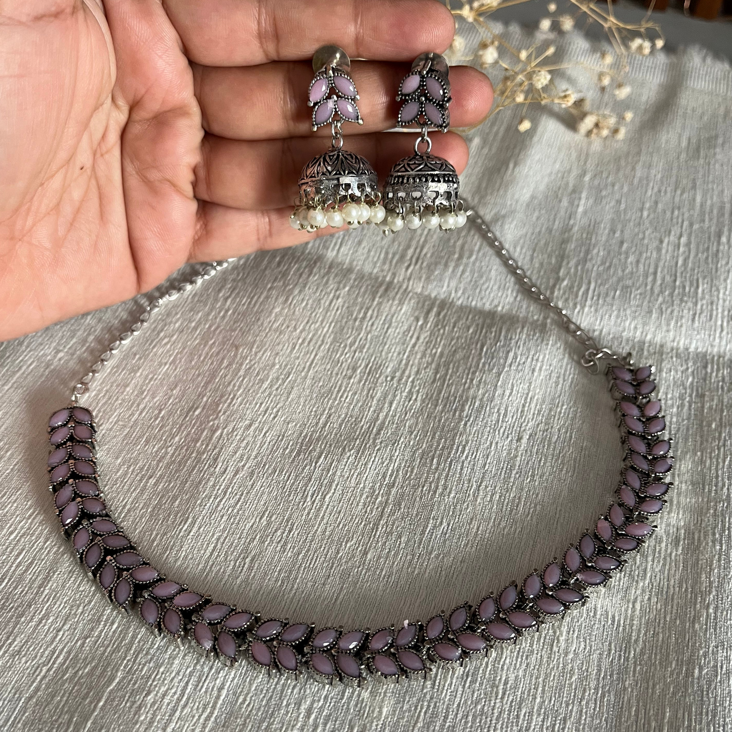 Leaf Shape Necklace Set