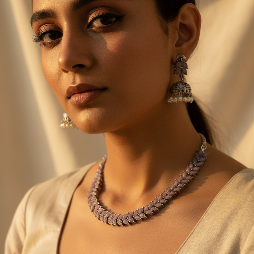 Leaf Shape Necklace Set