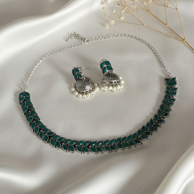 Leaf Shape Necklace Set